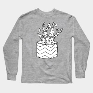 Simple prickly pear cactus Long Sleeve T-Shirt